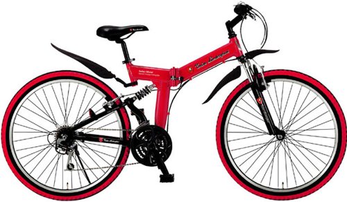 ランボルギーニ(Lamborghini) レッド 26インチ 折りたたみ自転車 FD-MTB26SG G1412