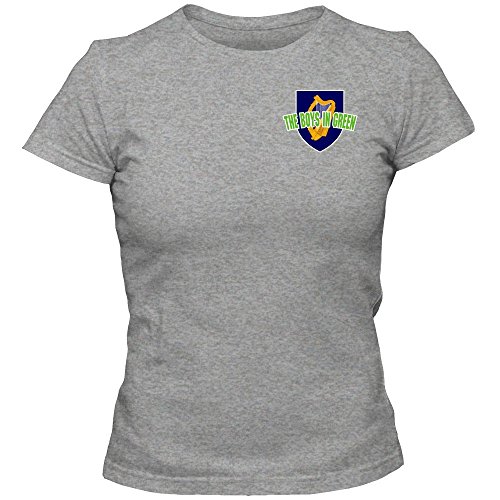 Irland EM 2016 #5 T-Shirt | Éire | Fußball | Damen | The Boys in Green | Trikot | Nationalmannschaft, Farbe:Graumeliert (Grey Melange L191);Größe:XXL