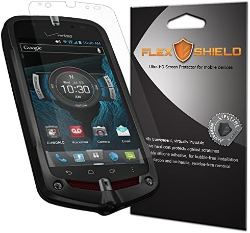 Casio G'zOne Commando 4G LTE Screen Protector [5-Pack], Flex Shield - Ultra Clear Japanese PET Film with Lifetime Warranty - Bubble-Free HD Clarity with Anti-Fingerprint &amp; Scratch Resistance
