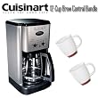 Cuisinart DCC-1200 12-Cup Brew Central Coffeemaker With Two Bistro Wide Body Coffee Cups