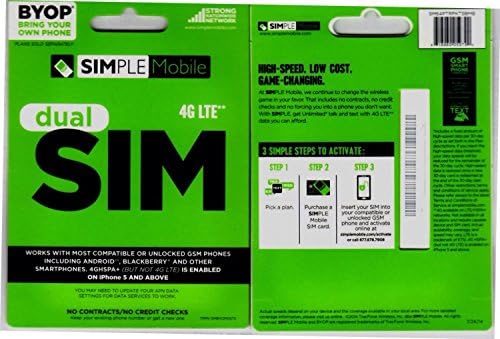 Simple Mobile Prepaid Sim Card $40 Monthly Service Prepaid