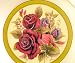Hand Painted Hanging 10" Red Rose Wall Plate