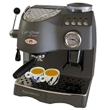 Espressione Cafe Roma Deluxe Espresso Machine with Built-in Grinder, Anthracite Grey