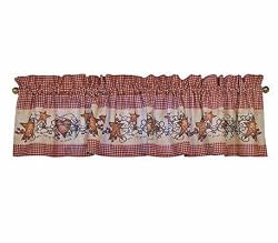 COUNTRY Heart STARS WINDOW VALANCE curtain kitchen NEW