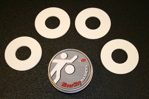 RiverCity Pitching Washers: (4) White 2.5 Inch Washers