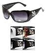 Ladies Thick Rim Fleur Di Les Decorative Sunglasses High Fashion