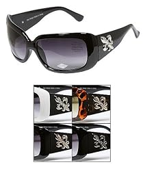 Ladies Thick Rim Fleur Di Les Decorative Sunglasses High Fashion