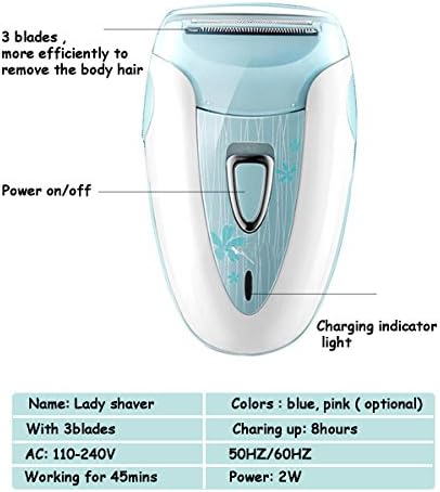 Uniprod Electric Lady Shaver/Razor Remove Body Hair 3 Blade Cordless Rechargeable
