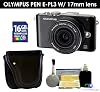 Olympus PEN E-PL3 Digital Camera w/ 17mm Lens (Black) Value Kit