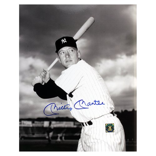 MICKEY MANTLE AUTOGRAPHED SIGNED 8X10 PHOTO w/COA 