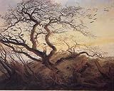 Tree with Crows by Caspar David Friedrich. Art Print Poster FRAME IT.. 28.5 inches width by 22.5 inches height. Highest Quality Art Poster Print