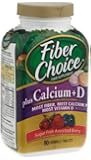 Fiber Choice Fiber Supplement, Sugar-Free Assorted Berry plus Calcium + D, 90-Count Chewable Tablets