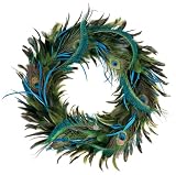 Exquisite 15 Mixed Regal Peacock Feather Christmas Wreath