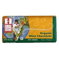 Equal Exchange Organic Mint Chocolate Bars, 3.5-Ounces (Pack of 12)