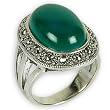 Women Sterling Silver Indian Ring Onyx Gemstone Jewelry US Size 6 1/2