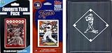 MLB Detroit Tigers Licensed 2010 Topps Team Set and Favorite Player Trading Cards Plus Storage Album