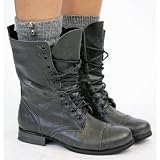 Search : Womens Lace Up Ankle Military Worker Boots Size 3-8 with shoeFashionista Boutique Bag