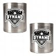 Houston Dynamo - 2pc Stainless Steel Can Holder Set - Primary Team Logo