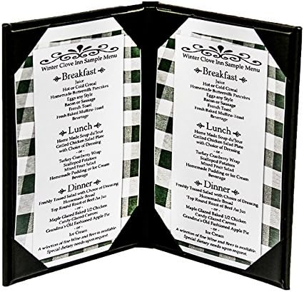 10-Pack 8-1/2" x 11" "Classy" Double Panel Pocket Menu Cover Leatherette