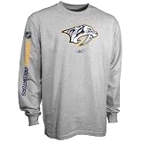 Reebok Nashville Predators Ash Left Wing Long Sleeve T-shirt