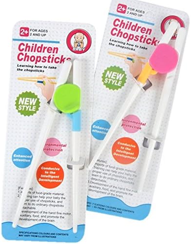 JCKSHOP Learning Training Child Chopsticks Beginner Kids Helper Set of 2
