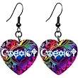 Rainbow Coexist Heart Earrings