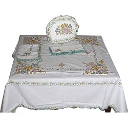 Table Linens and Napkins Embroidered 48 x 48 inches