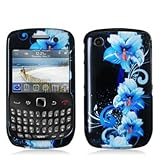 Blue Flower Design Crystal Hard Skin Case Cover for Blackberry Curve 8520 8 ....