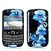 Blue Flower Design Crystal Hard Skin Case Cover for Blackberry Curve 8520 8530 3G 9300 9330 Phone New By Electromaster