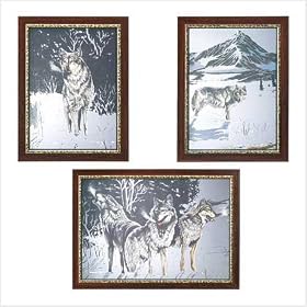 Winter Wolves Mirror Set