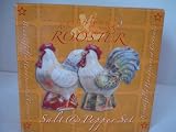 Patchwork Rooster Salt & Pepper Set