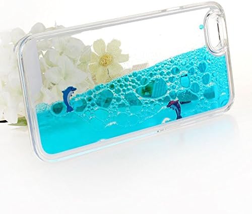iPhone 6 Plus Cute Case, Bingomax [Fashion Design] iPhone 6 Plus Clear Cute Protective Case Transparent [See Through] 3D Flowing Liquid Swimming Fish Slim Hard Case Cover [Scratch Resistant] for Apple iPhone 6 Plus 5.5 inch - Blue with Free Accessories