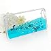 iPhone 6 Case, SwiftBox Floating Liquid Swimming Dolphins Hard Transparent Case for iPhone 6 4.7 inch + Free Screen Protector + Owl Phone Strap (Blue)