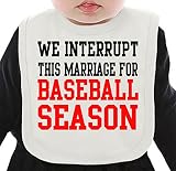 We Interrupt This Marriage For Baseball Season Funny ネクタイを有する有機ビブ Medium