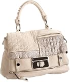 Charles David Cloverfield Foldover Satchel,Winter White,one size