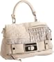 Charles David Cloverfield Foldover Satchel,Winter White,one size
