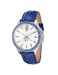 Juicy Couture Womens 1900969 Jetsetter Blue Leather Strap Watch