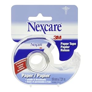 Nexcare Gentle Paper First Aid Tape With Dispenser, 3/4 in x 8 yds