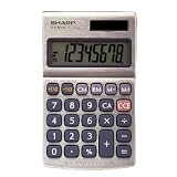 Sharp Electronics EL326SB 8-Digit Twin Power Metal Handheld Calculator