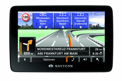NAVIGON 7310 Navigationssystem (10,9 cm (4,3 Zoll) Display, Europa 40, TMC, Panorama View 3D, Sprachsteuerung)