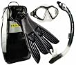 U.S. Divers Admiral LX Mask, Paradise LX Dry Snorkel, Blast II Split Fins & Bag