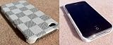 「Iphone 4G用 高級ケース(ダミエタイプ-ホワイト)+スクリーンガード付き」の画像