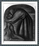 Historic Print (XL): [Mexico - 20th C. graphic art: The Franciscan (holding emaciated figure) Orozco]