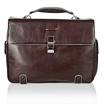 Piquadro Brief Case with 2 Gussets In Leather
