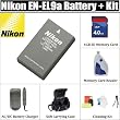 NIKON EN-EL9A RECHARGABLE LI-ION BATTERY FOR NIKON D5000, D3000, D40, and D60 SLR DIGITAL CAMERAS + ACCESSORY KIT WITH AC/DC RAPID HOME AND CAR CHARGER + 4GB SDHC MEMORY CARD + SD CARD READER + SOFT CARRYING CASE & MORE !!!