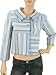 Chanel Jacket - Blue Stripe Wool Blend Jacket Size 38 MINT