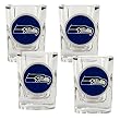 Seattle Seahawks 4pc 2oz Square Shot Glass Set NFL Football