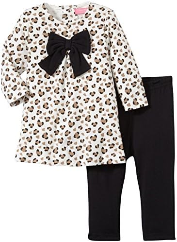 Isaac Mizrahi Baby-Girls Leopard Print Dress with Leggings, Multi, 0-3 Months