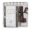 SwaddleDesigns Receiving Gift Set - Pastel Pink with Brown Mod Circles