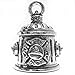 Guardian Bell Guardian Firefighter Fire Hydrant Motorcycle Biker Luck Gremlin Riding Bell or Key Ring, Silver